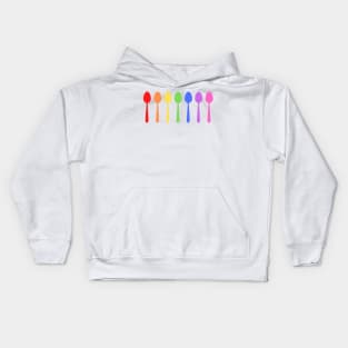 Rainbow Spoons Kids Hoodie